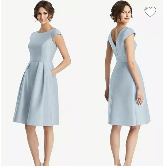 Alfred Sung Pleated Cocktail Dress